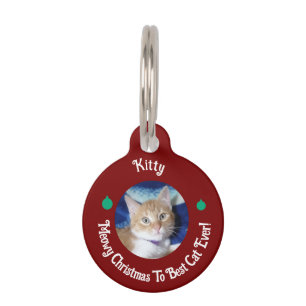 Médaillon Pour Animaux Noël, Meilleur Chat Ever , Photo de chat ,