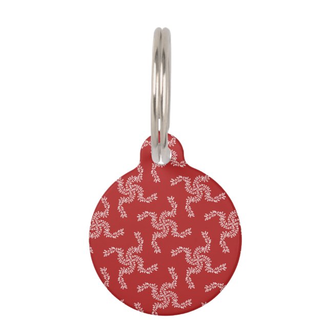 Médaillon Pour Animaux Noël Rouge, Décor de Noël, Noël, Noël (Devant)