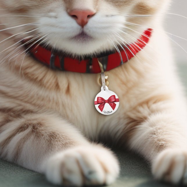 Médaillon Pour Animaux Nœud papillon rouge (Créateur téléchargé)