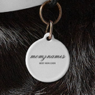 Médaillon Pour Animaux Nom de la calligraphie personnalisée de la meilleu