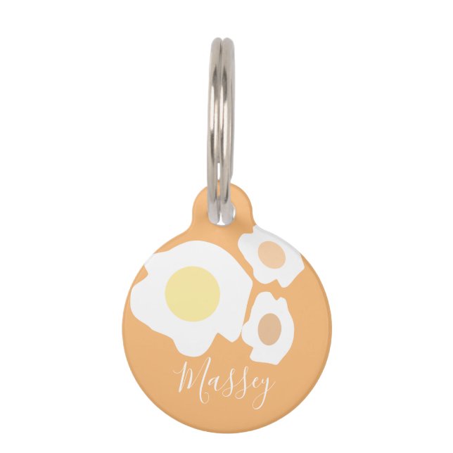 Médaillon Pour Animaux Nom de motif trois œufs (Devant)