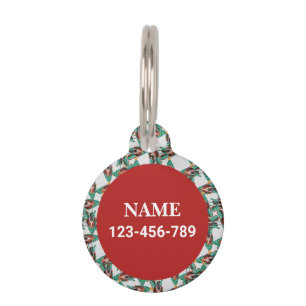 Médaillon Pour Animaux Nom drôle de Basset Hound à motif de Noël