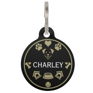 Médaillon Pour Animaux Nom du chien drôle