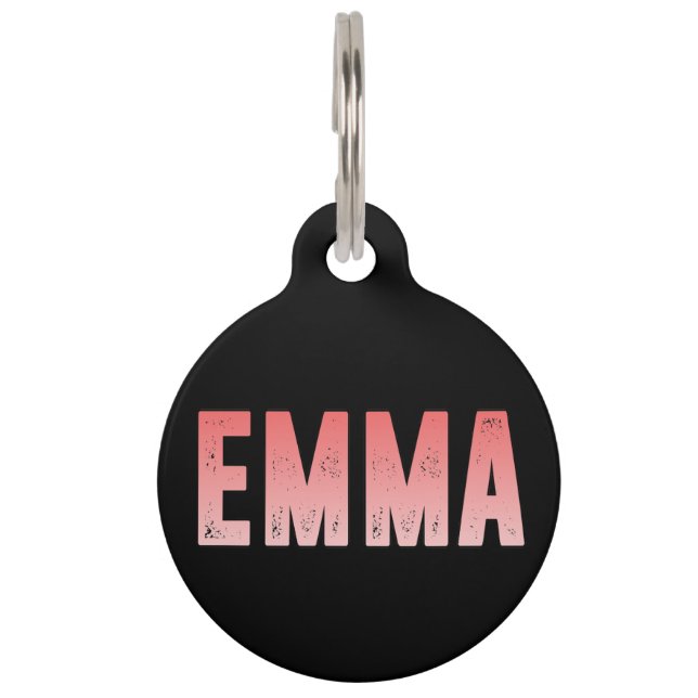 Médaillon Pour Animaux Nom Emma (Devant)