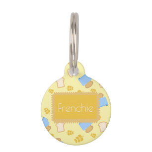 Médaillon Pour Animaux Nom personnalisé French Toast Cat Pet ID balise