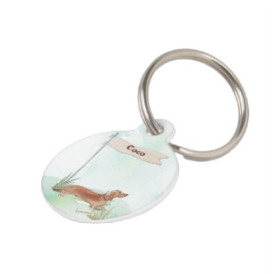 Médaillon Pour Animaux Nom Personnalisé Tan Dachshund Animal Chien