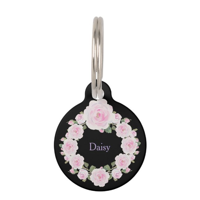 Médaillon Pour Animaux Nom personnalisé, Texte, Collier de chien avec cou (Devant)