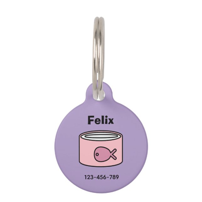 Médaillon Pour Animaux Nourris-moi ! Chat (Devant)
