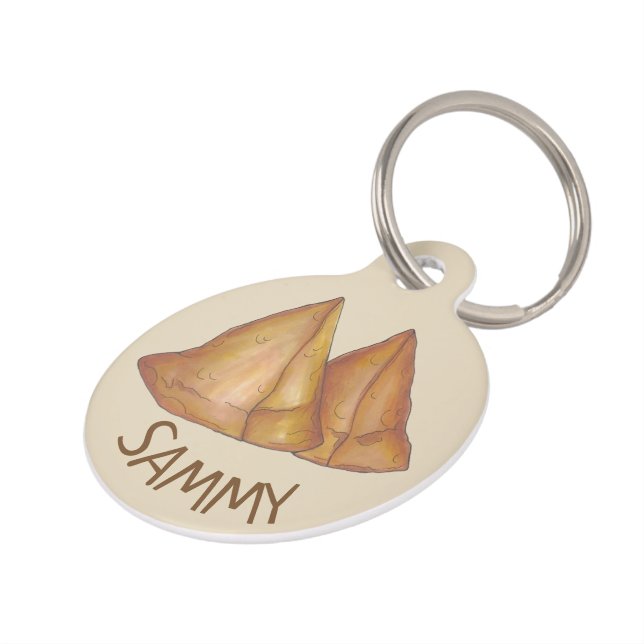 Médaillon Pour Animaux Nourriture indienne Samosa noix de coco Samosas (Côté )