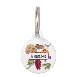 Médaillon Pour Animaux Nouveau-Mexique Red Chile Pinõn Zia Hot Air Balloo
