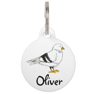Médaillon Pour Animaux NYC New York City Pigeon Bird Seagull Gull