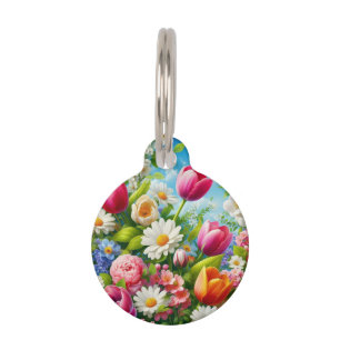 Médaillon Pour Animaux OEuvre florale/printanière