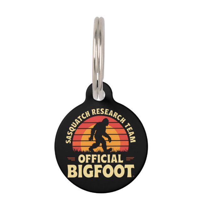 Médaillon Pour Animaux  Official Sasquatch Research Team: Bigfoot Hunters (Devant)