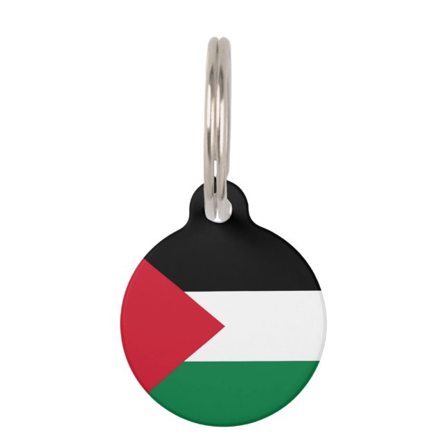 Médaillon Pour Animaux officiellement le drapeau de l'État de Palestine (Devant)