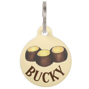 Médaillon Pour Animaux Ohio OH Beurre de Cacahuète Buckeye Bonbon Cacahuè