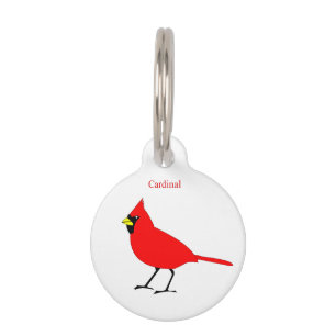 Médaillon Pour Animaux Oiseau cardinal rouge Thunder_Cove