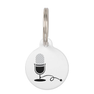 Médaillon Pour Animaux On Air Microphone
