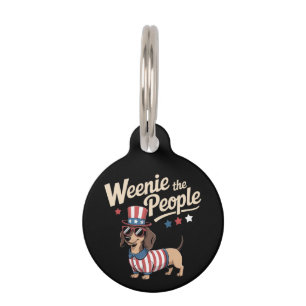 Médaillon Pour Animaux On Amuse Le Peuple Funny Dachshund Amateur 4 Juill