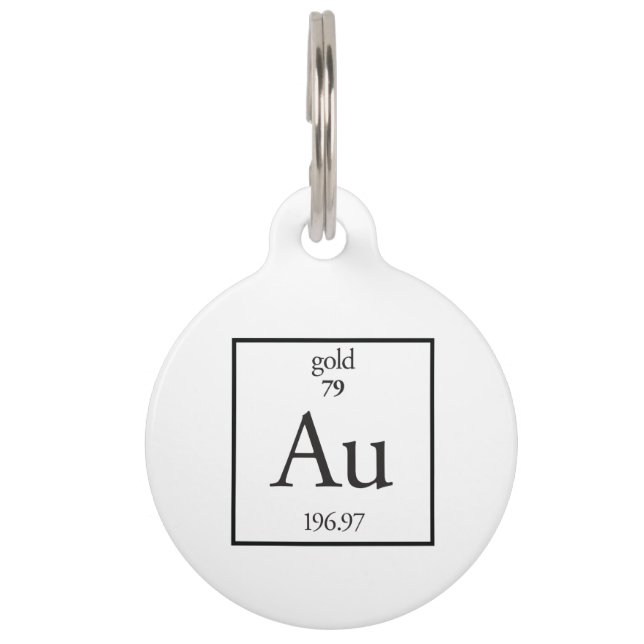 Médaillon Pour Animaux Or (Devant)