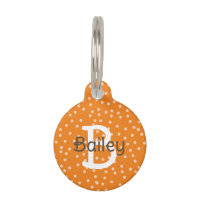 Orange Pois Nom du monogramme Adresse