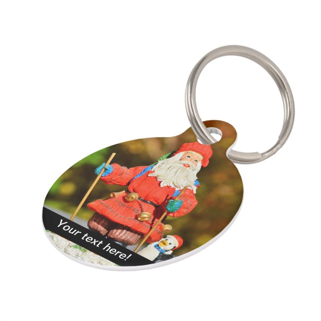 Médaillon Pour Animaux Ornement du père noël (Côté )