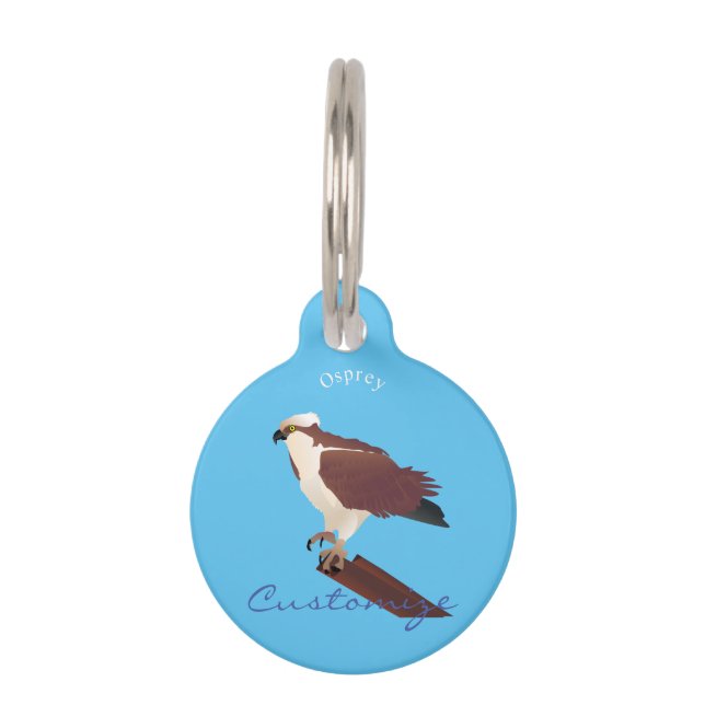 Médaillon Pour Animaux Osprey Hawk Raptor Thunder_Cove (Dos)