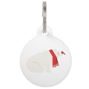 Médaillon Pour Animaux Ours polaire d'hiver