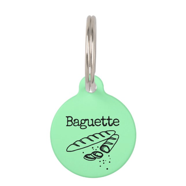 Médaillon Pour Animaux Pain vert Baguette (Devant)