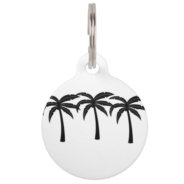Médaillon Pour Animaux Palmiers tropicaux (Devant)