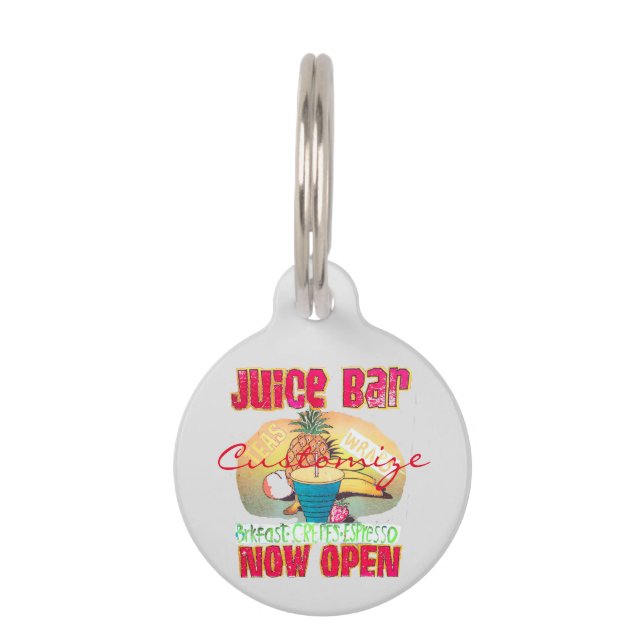 Médaillon Pour Animaux Panneau Barre de jus Thunder_Cove (Devant)