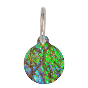 Médaillon Pour Animaux Paon Ammolite de Falln