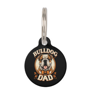 Médaillon Pour Animaux Papa Bouledogue – Cute Vintage Bouledogue Fête des