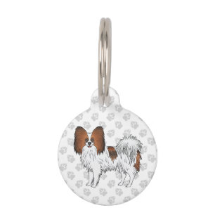 Médaillon Pour Animaux Papillon couleur sable rouge Chien de race jouet m