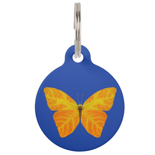 Médaillon Pour Animaux Papillon feuille Aspen 3 (Devant)