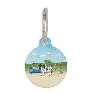 Médaillon Pour Animaux Papillon Noir Et Blanc Avec Équipement D'Agrément