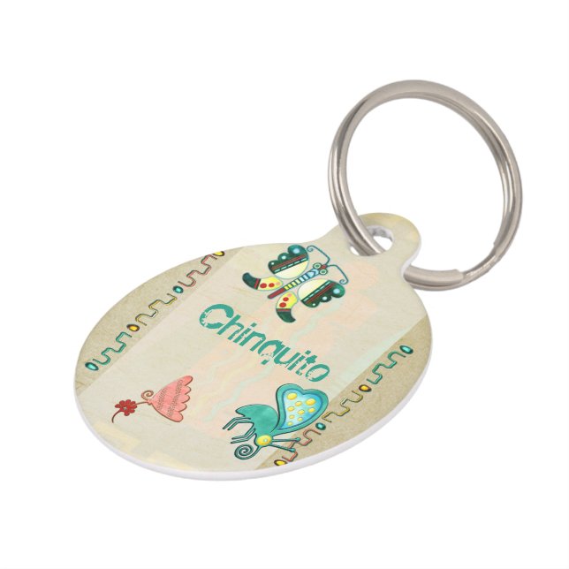 Médaillon Pour Animaux Papillon Zuni 2 Art folklorique (Côté )