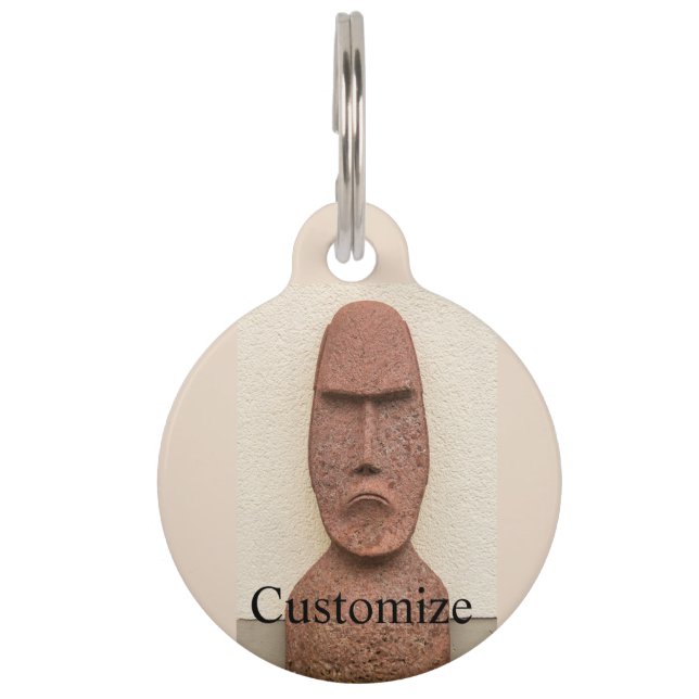 Médaillon Pour Animaux Pâques Île Moai Head Thunder Cove (Devant)