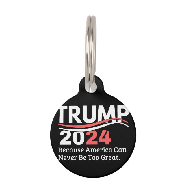Médaillon Pour Animaux pare-chocs trump 2024 (Devant)