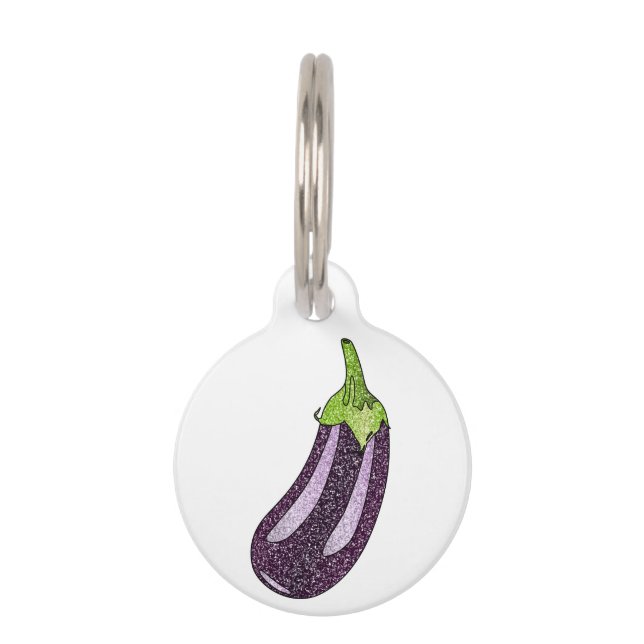 Médaillon Pour Animaux Parties scintillant Eggplant (Devant)