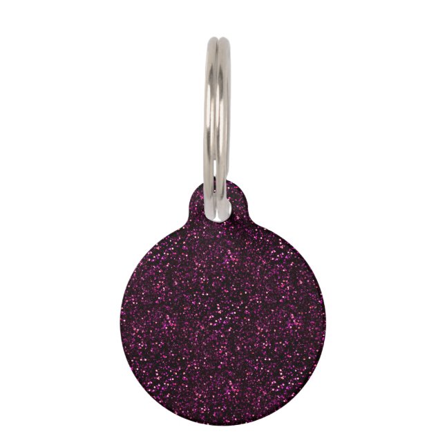 Médaillon Pour Animaux Parties scintillant rose Rose foncé (Devant)