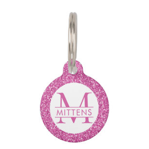 Médaillon Pour Animaux Parties scintillant rose vif Parkle rose Jolie Fil
