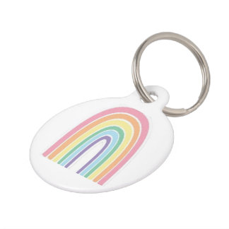 Médaillon Pour Animaux Pastel Rainbow