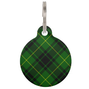 Médaillon Pour Animaux Pâte verte de tartan MacArthur