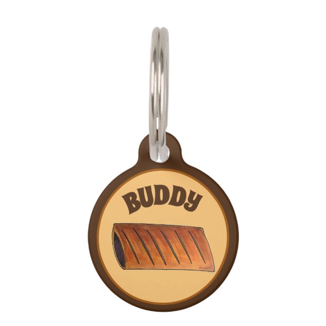 Médaillon Pour Animaux Pâtisserie à saucisson britannique Weiner Chien (Devant)