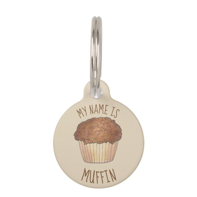 Médaillon Pour Animaux Pâtisserie Muffin le Chien Streusel Miette Gâteaux (Devant)