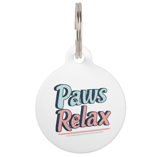 Médaillon Pour Animaux Pattes Relax (Devant)