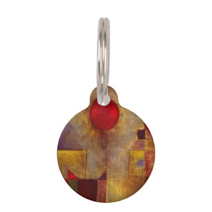 Médaillon Pour Animaux Paul Klee Red Balloon Abstrait Art Coloré 