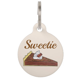 Médaillon Pour Animaux Pecan Pie Tarte Southern Food Slice Dessert Foin