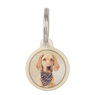 Médaillon Pour Animaux Peinture à poils durs Vizsla - Jolie Art Original 