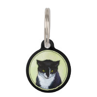 Peinture de chat Tuxedo - Cute Original Cat Art